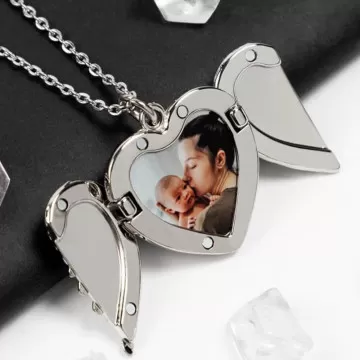 Collana medaglione cuore con foto