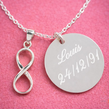 Collana simbolo infinito personalizzata
