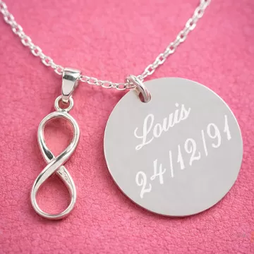 Collana simbolo infinito personalizzata