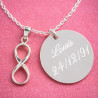 Collana simbolo infinito personalizzata