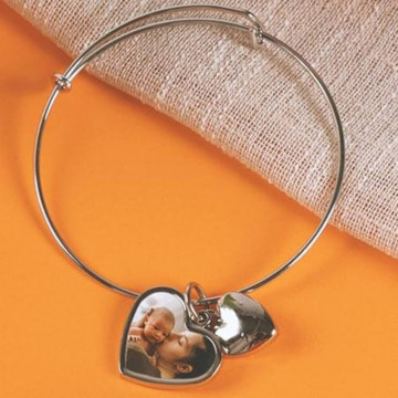 Bracciale cuore con foto personalizzata
