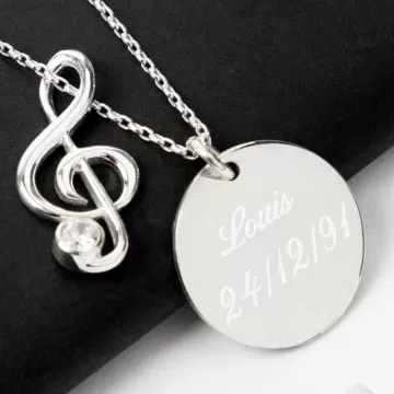 Collana chiave di violino personalizzata