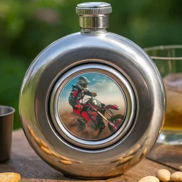 Fiaschetta rotonda personalizzata con foto
