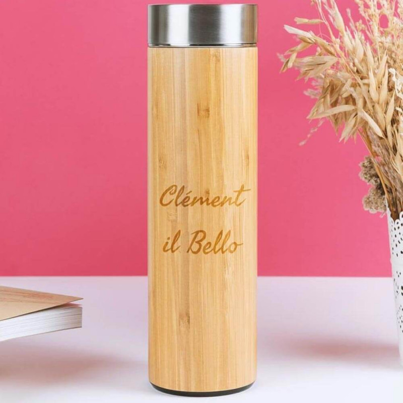 Borraccia in bambù personalizzata 500 ml