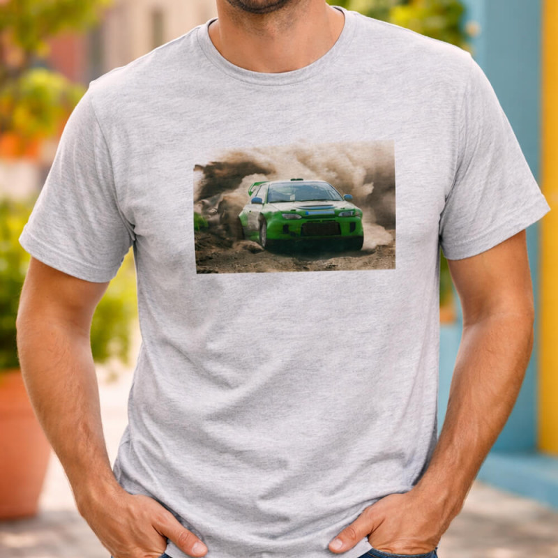 T-shirt grigia personalizzata con foto
