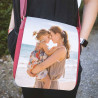 Borsa rossa personalizzata con foto