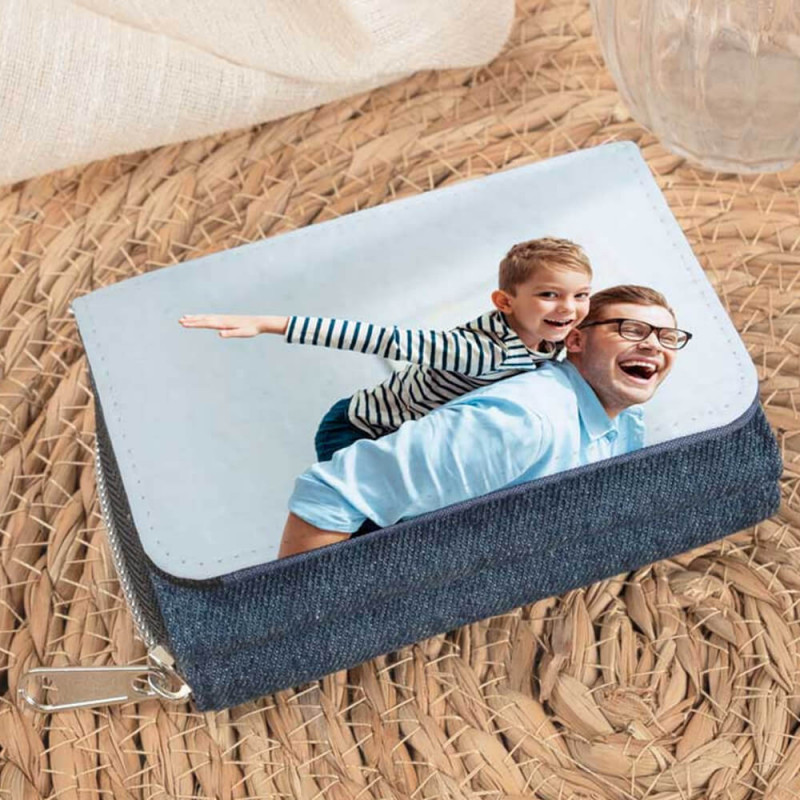 Portafoglio effetto denim personalizzato