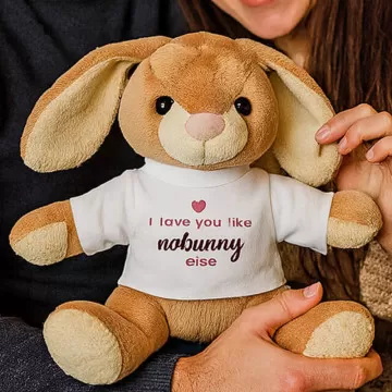 Coniglietto di peluche personalizzato con foto