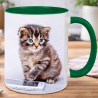 Tazza verde scuro personalizzata