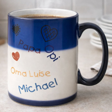 Tazza magica blu personalizzata