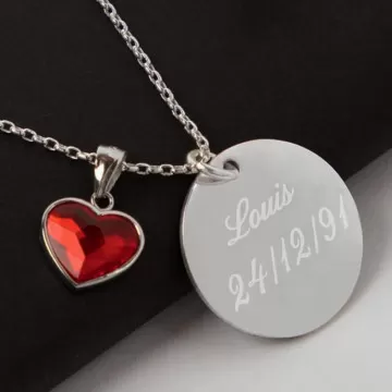 Collana cuore Swarovski personalizzata