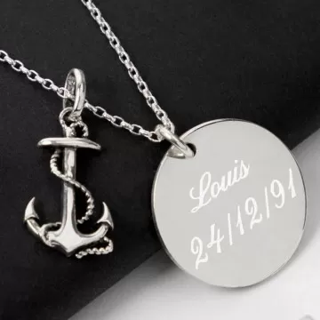 Collana ancora marina personalizzata