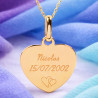 Collana cuore placcata oro 18 carati