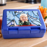 Porta merenda blu personalizzato con foto