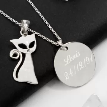 Collana gatto personalizzata con incisione