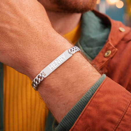 Bracciale uomo in argento personalizzato