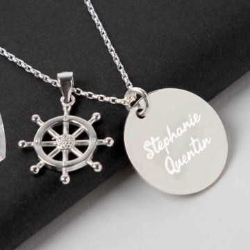Collana timone personalizzata con incisione