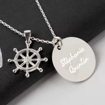 Collana timone personalizzata con incisione