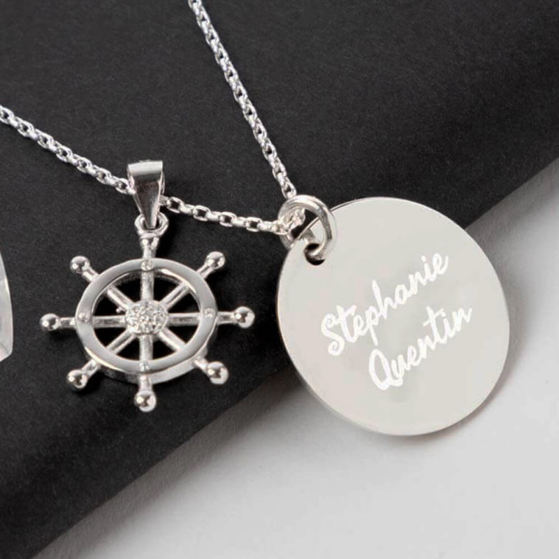 Collana timone personalizzata con incisione