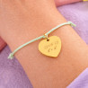 Bracciale cuore placcato oro personalizzato