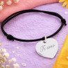 Bracciale cuore in argento personalizzato