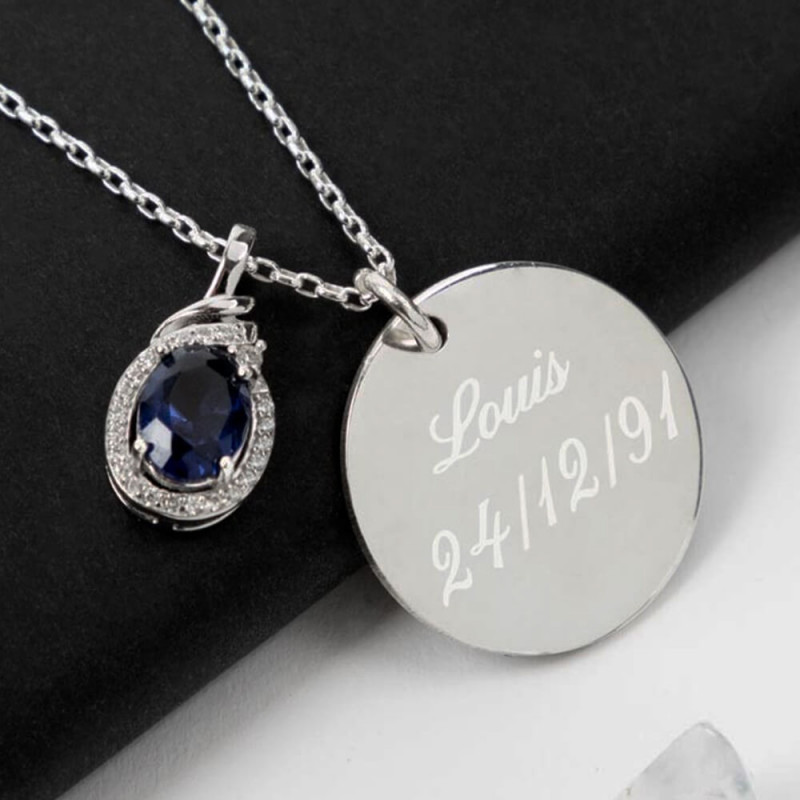 Collana zaffiro personalizzata