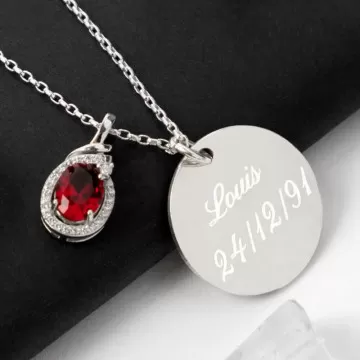 Collana granato personalizzata