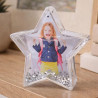 Palla di neve stella personalizzata con foto