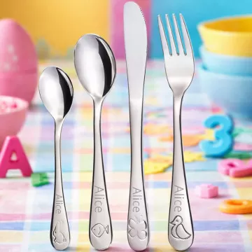 Set di posate animali personalizzato per bambini