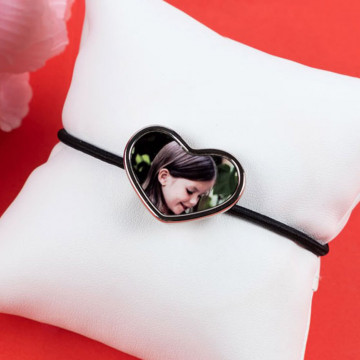 Elastico per capelli cuore personalizzato con foto