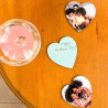 Sottobicchiere cuore personalizzato con foto