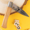 Coltello tascabile in rovere personalizzato con incisione natura