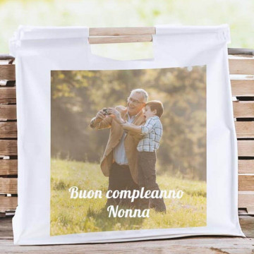 Borsa con manici in legno