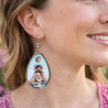 Orecchini ovali personalizzati con foto
