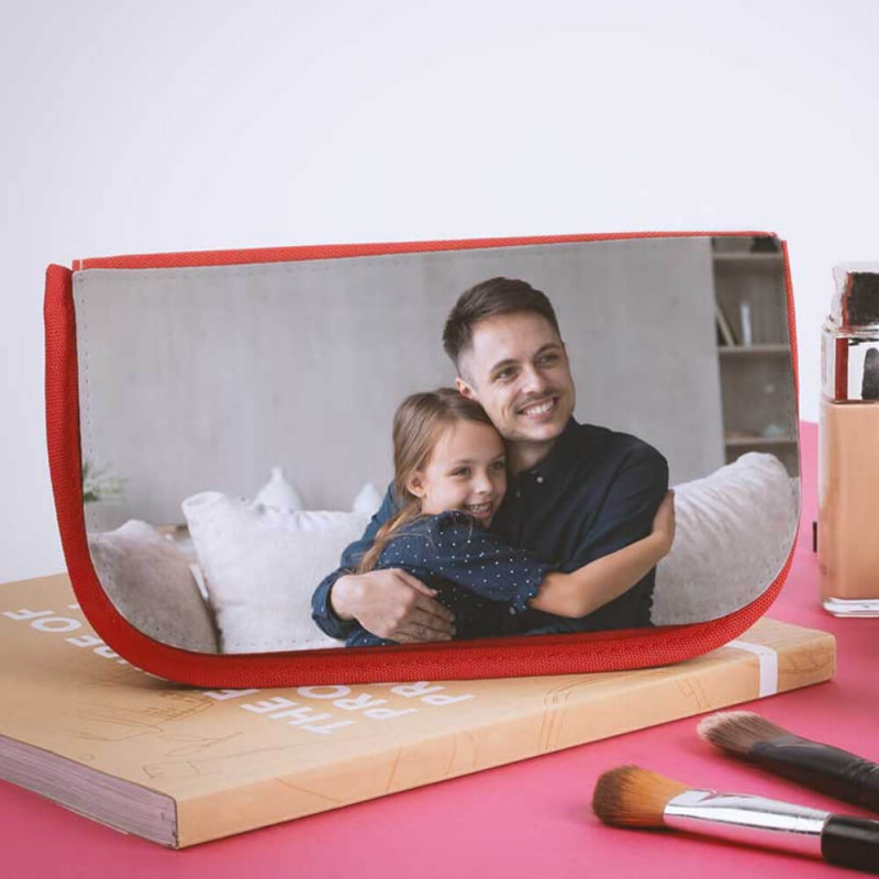 Astuccio rosso personalizzato con foto