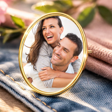 Spilla ovale personalizzata con foto