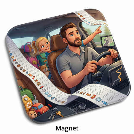Magnete quadrato personalizzato “papà pilota”