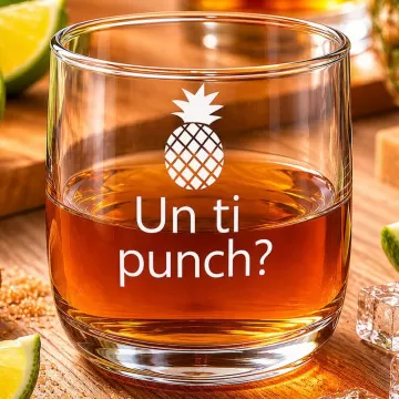 Bicchiere da rum inciso