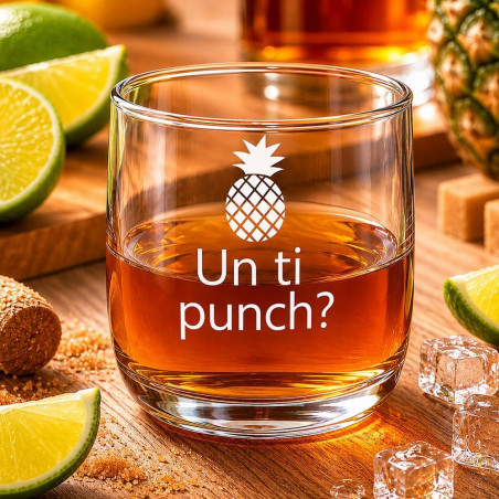 Bicchiere da rum inciso