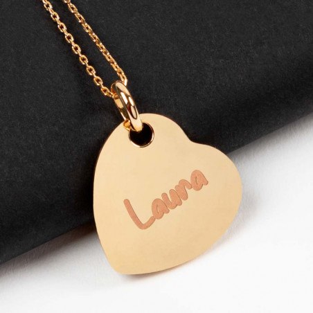 Collana cuore rovesciato placcata oro