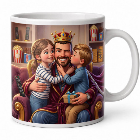 Tazza personalizzata “Papà, il re del divano”