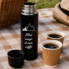 Thermos nero personalizzato inciso