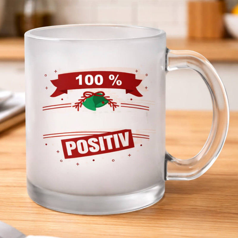Tazza in vetro satinato con foto