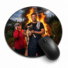 Tappetino per mouse rotondo personalizzato “papà re del barbecue”