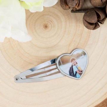 Molletta cuore personalizzata con foto