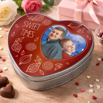 Scatola cuore personalizzata con foto