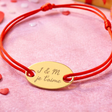 Bracciale con targhetta oro personalizzata