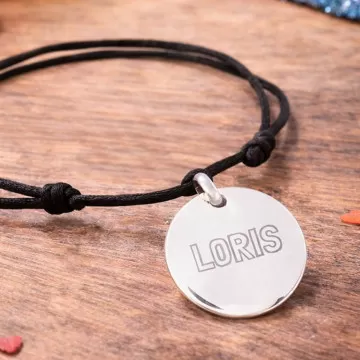 Bracciale con medaglia argento personalizzata
