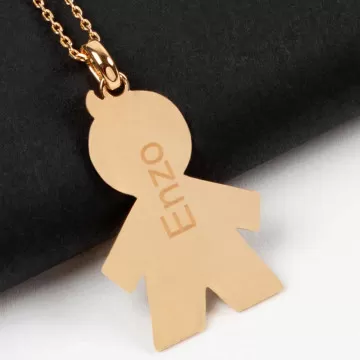 Collana bambino placcata oro incisa