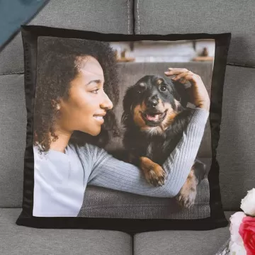 Cuscino con foto e bordi neri
